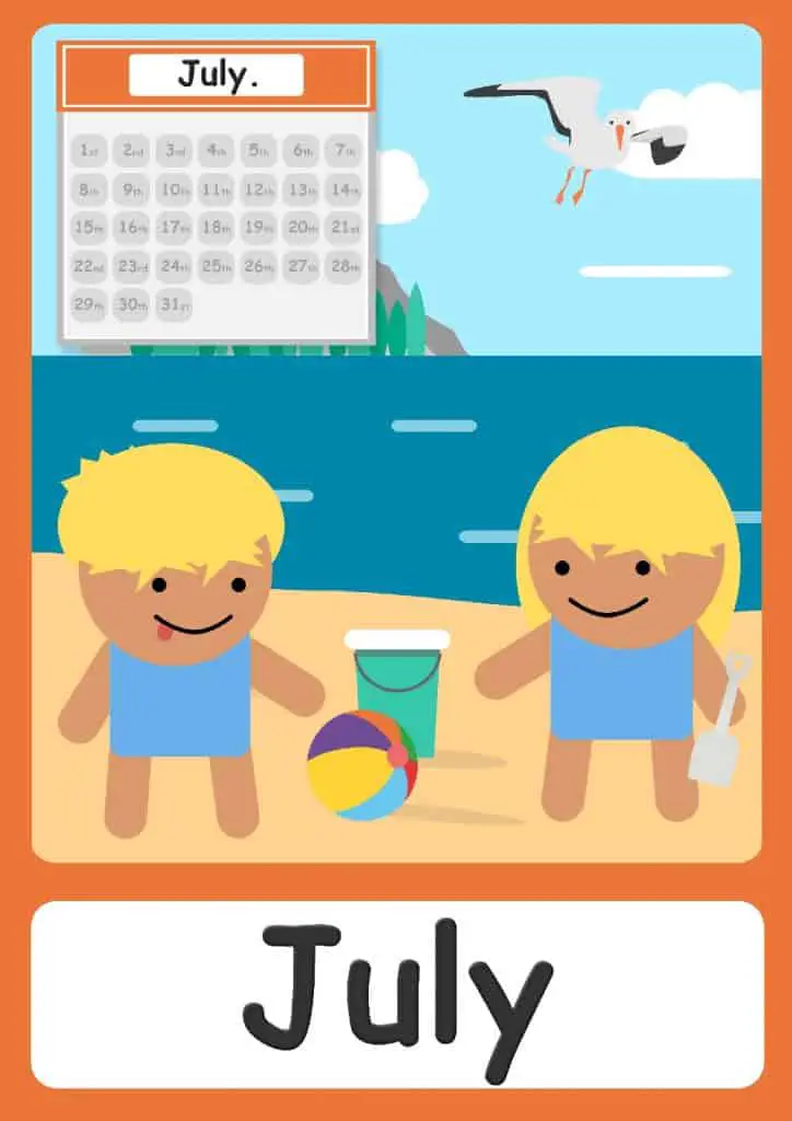 FREE Months of the year flashcards Perfect for Kindergarten!