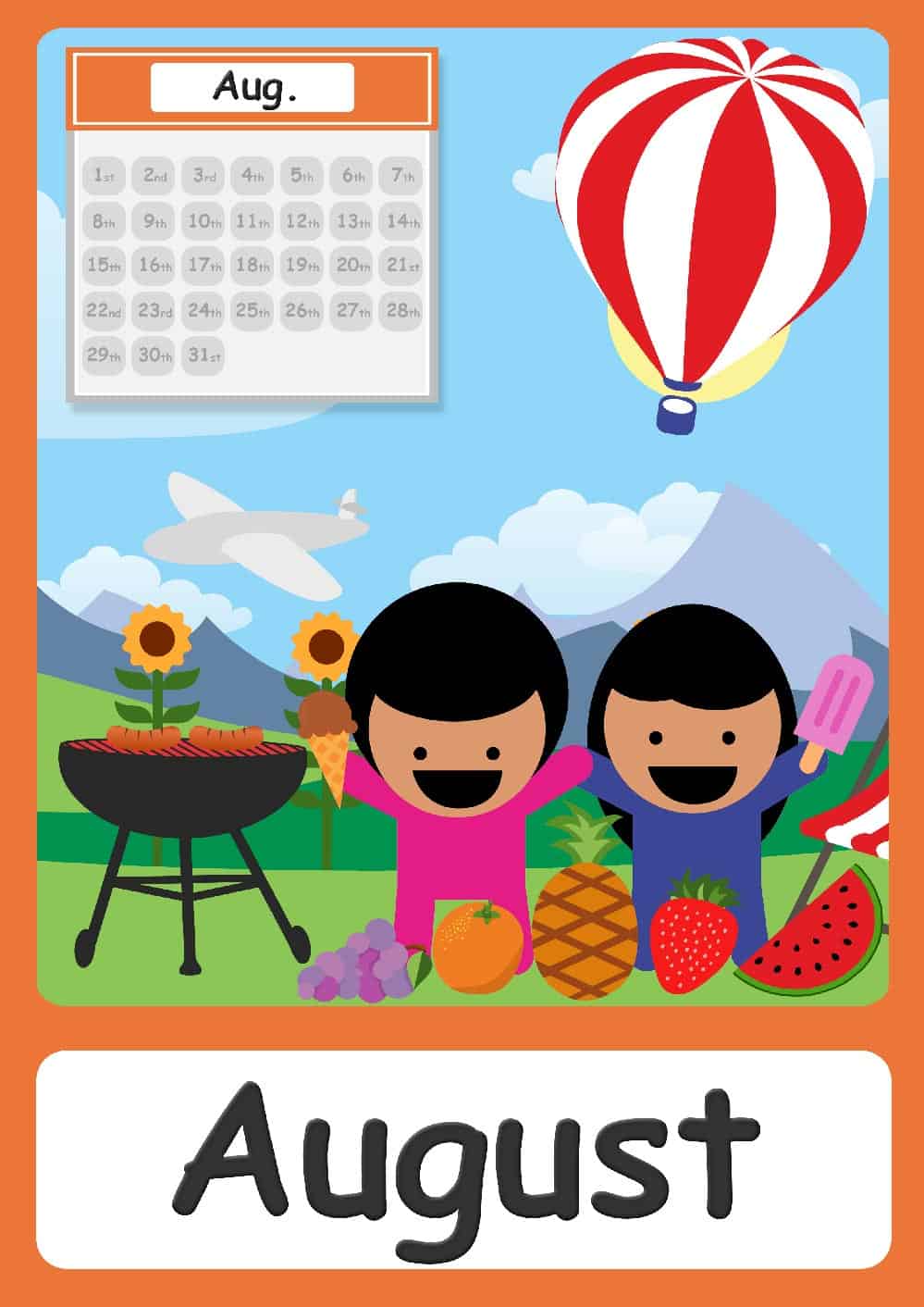 Free months of the year flashcards perfect for kindergarten 