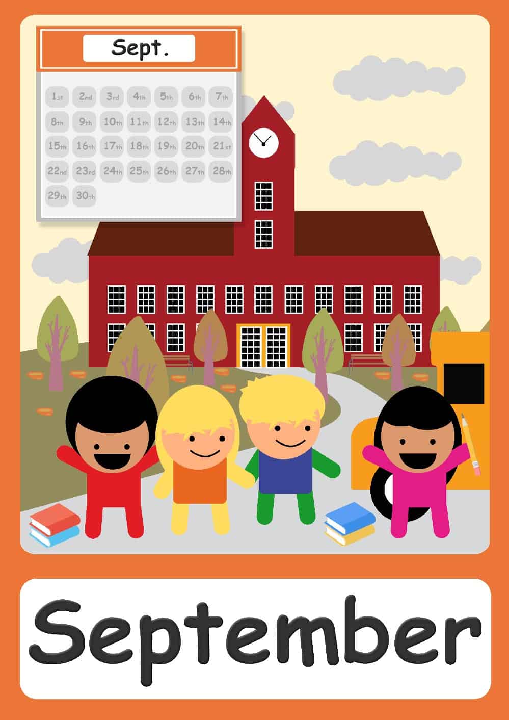FREE Months of the year flashcards Perfect for Kindergarten!