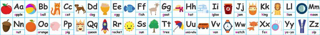 Printable alphabet flashcards Aa to Zz lowercase for kids set 1