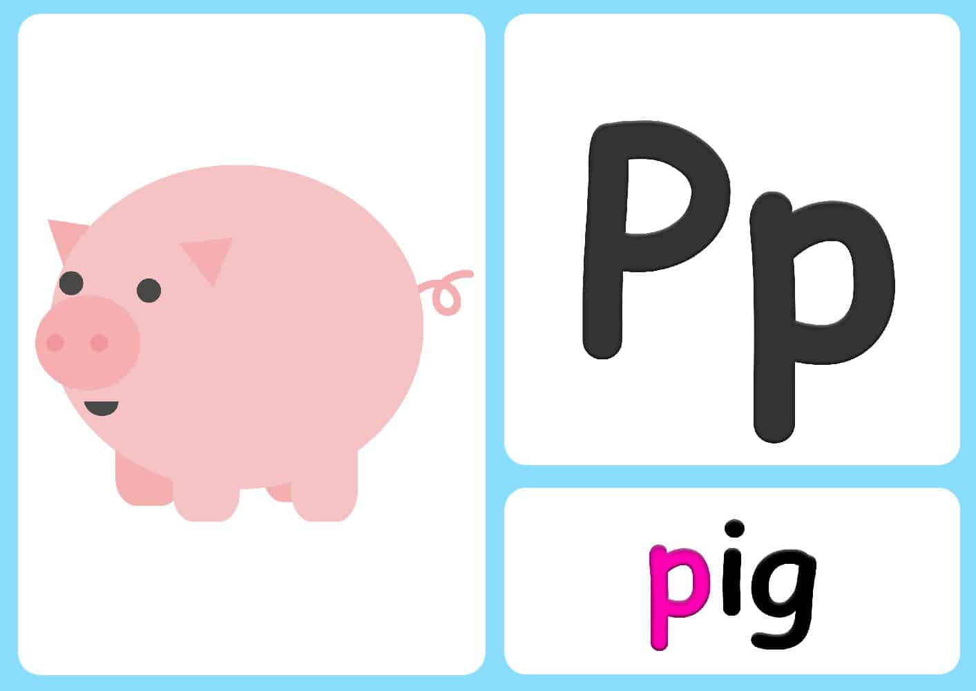 alphabet flashcards phonics printable vocabulary chart check
