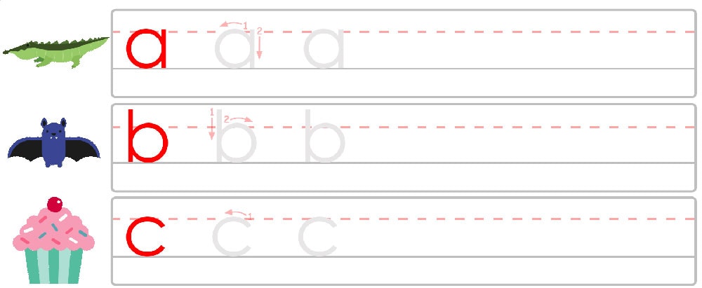 letter tracing worksheets teach how to write a to z