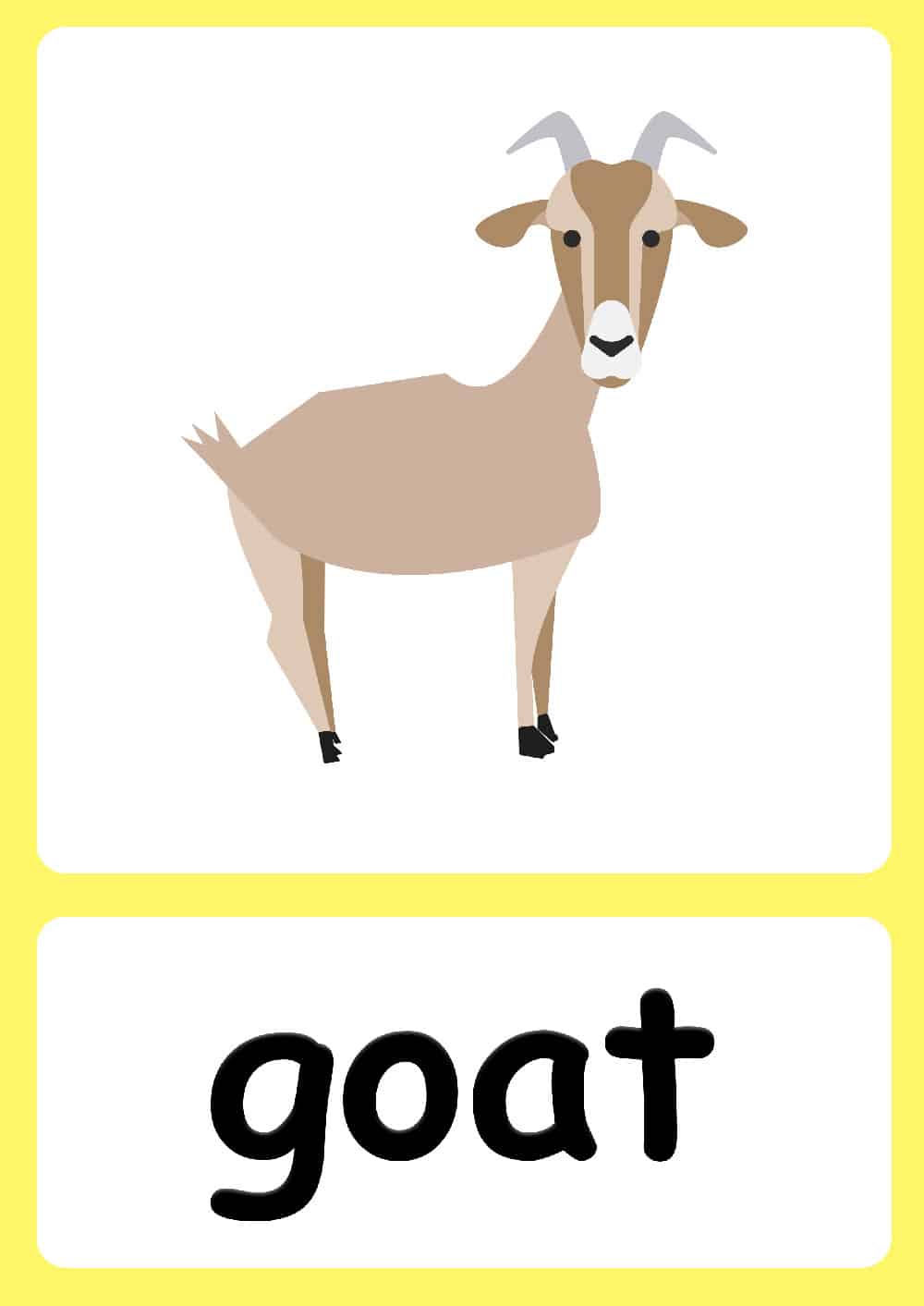 Farm Animal flashcards + FREE Farm background