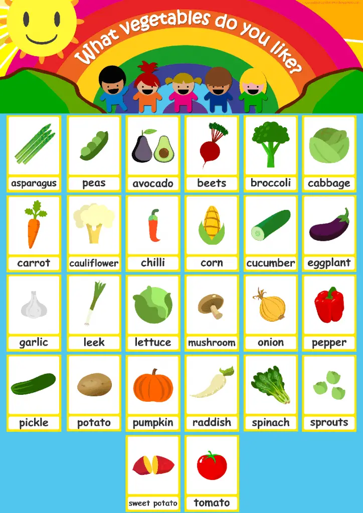 Vegetable Flashcards For Kids vegetable-flashcards-for-kids