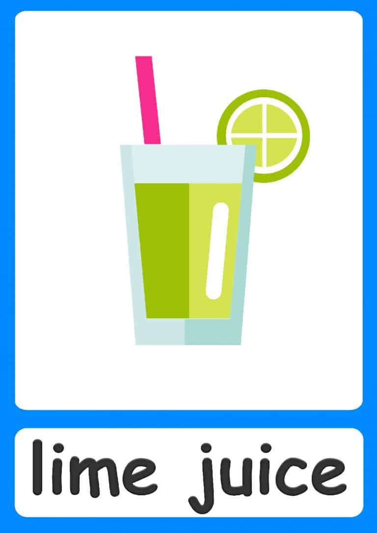 Drinks flashcards for kids!