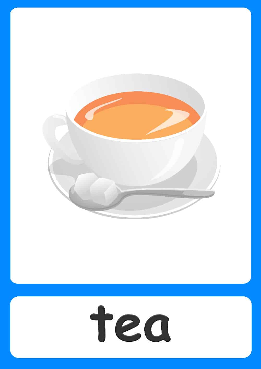 drinks flashcards for kids
