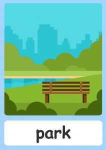 Places flashcards for kids! Teach places in the city and the countryside!