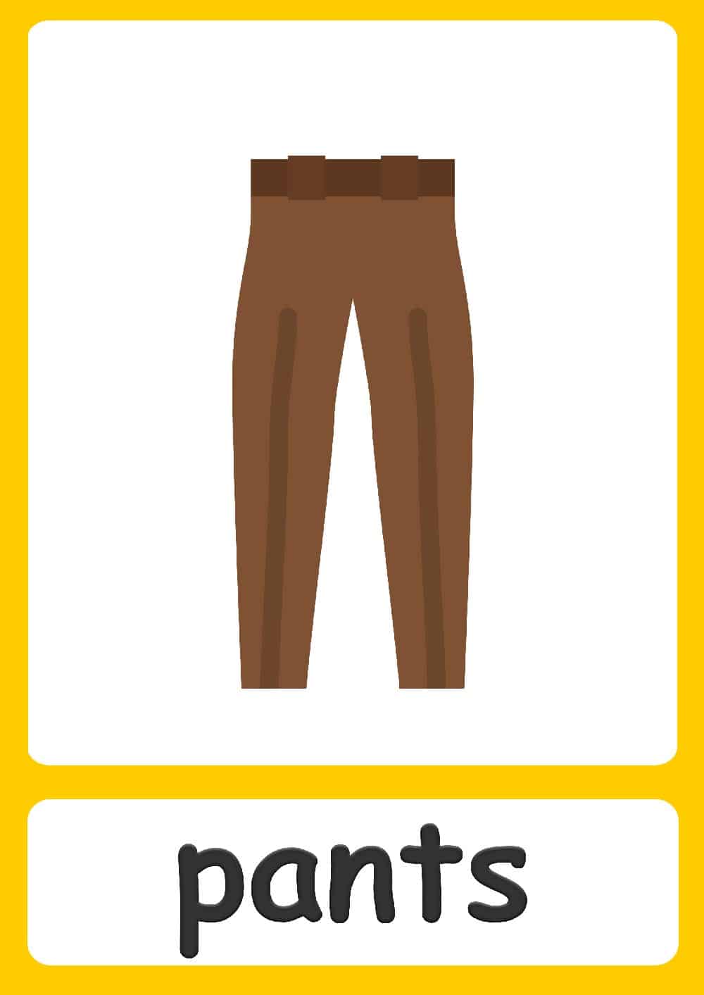 60 clothing flashcards for kids! 60 items of clothing to learn with