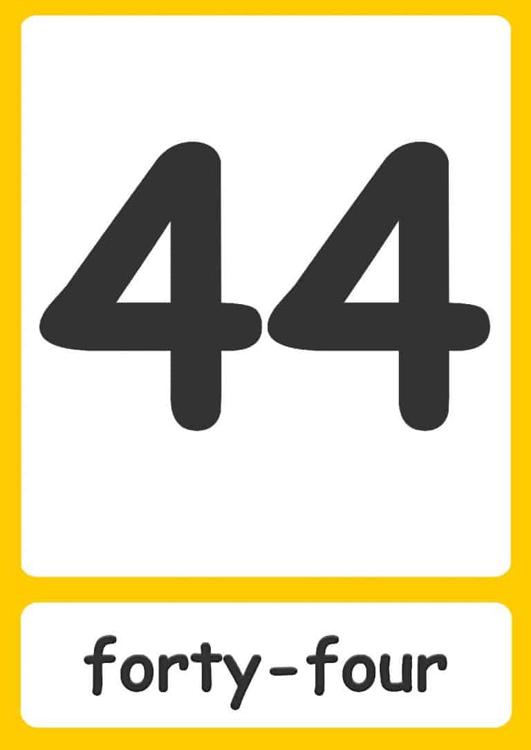 Number Words Flashcards