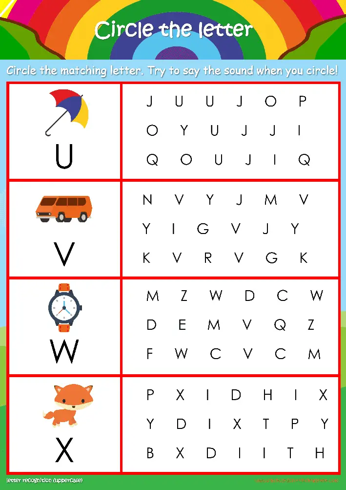 Id Letter From Numbers Worksheets