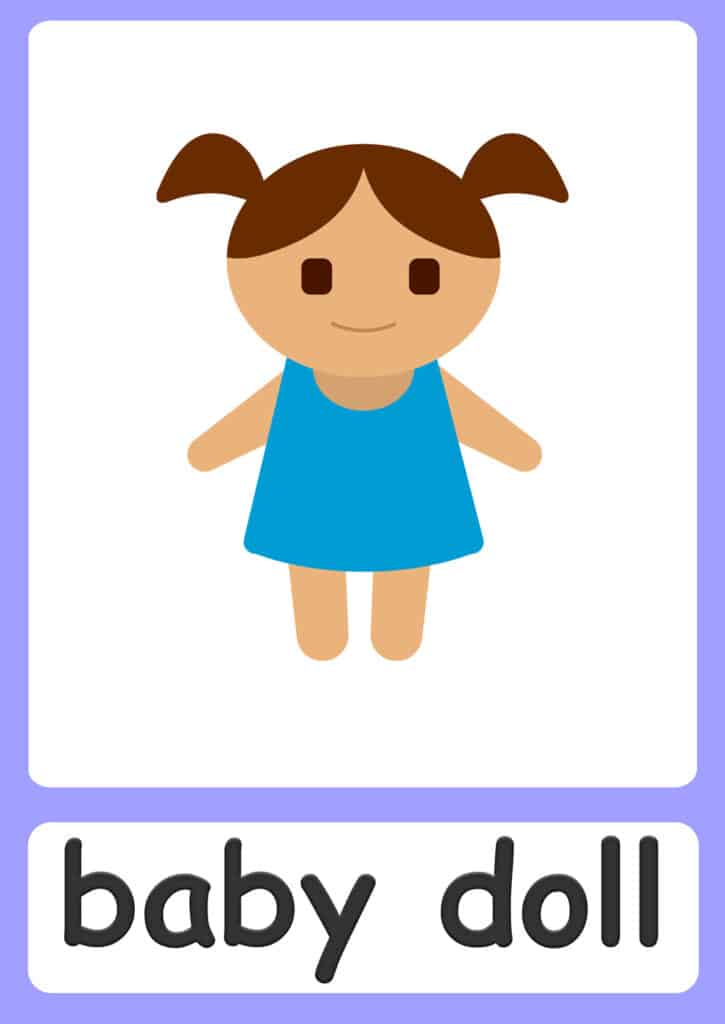 Toy-flashcards-baby-doll