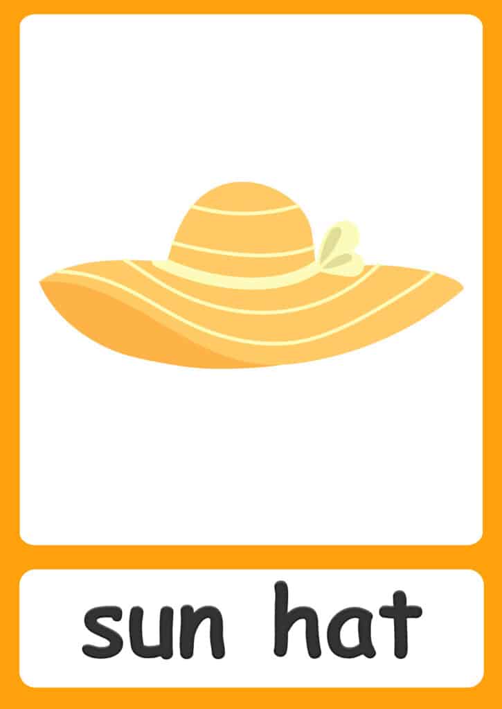 Teach beach vocabulary with FREE beach flashcards!