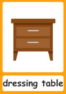 Learn prepositions with Bedroom Flashcards!