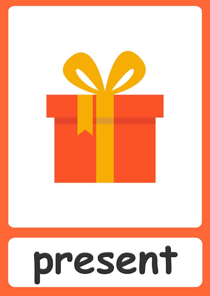 party-flashcards-present