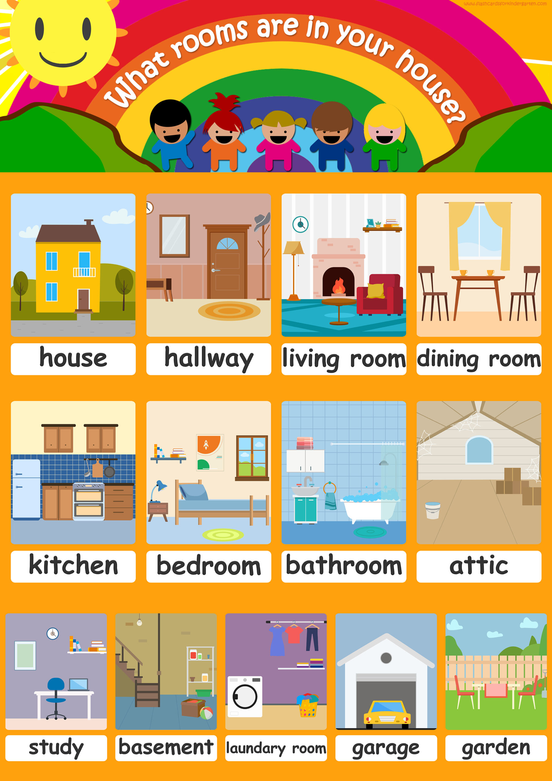 Rooms Of The House Vocabulary List